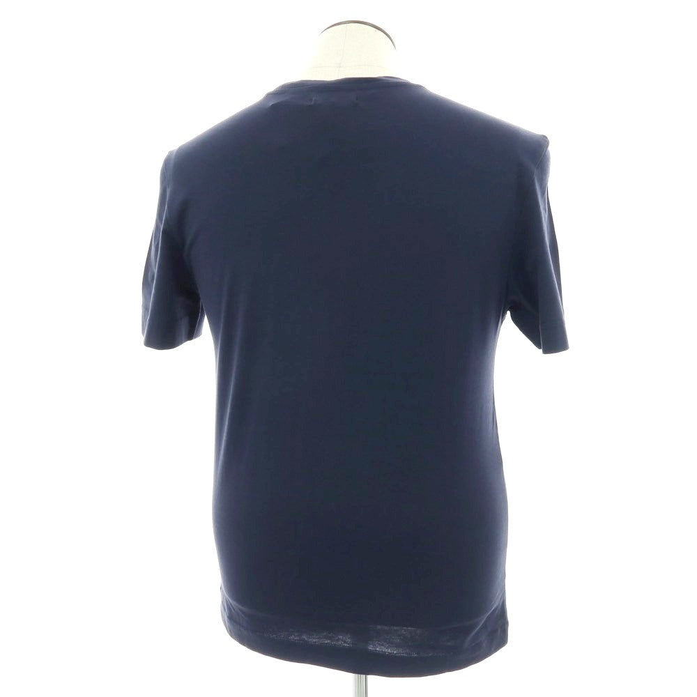 【新品アウトレット】ガウディ GAUDI コットン クルーネック 半袖Tシャツ ネイビー【 L 】【 状態ランクN- 】【 メンズ 】