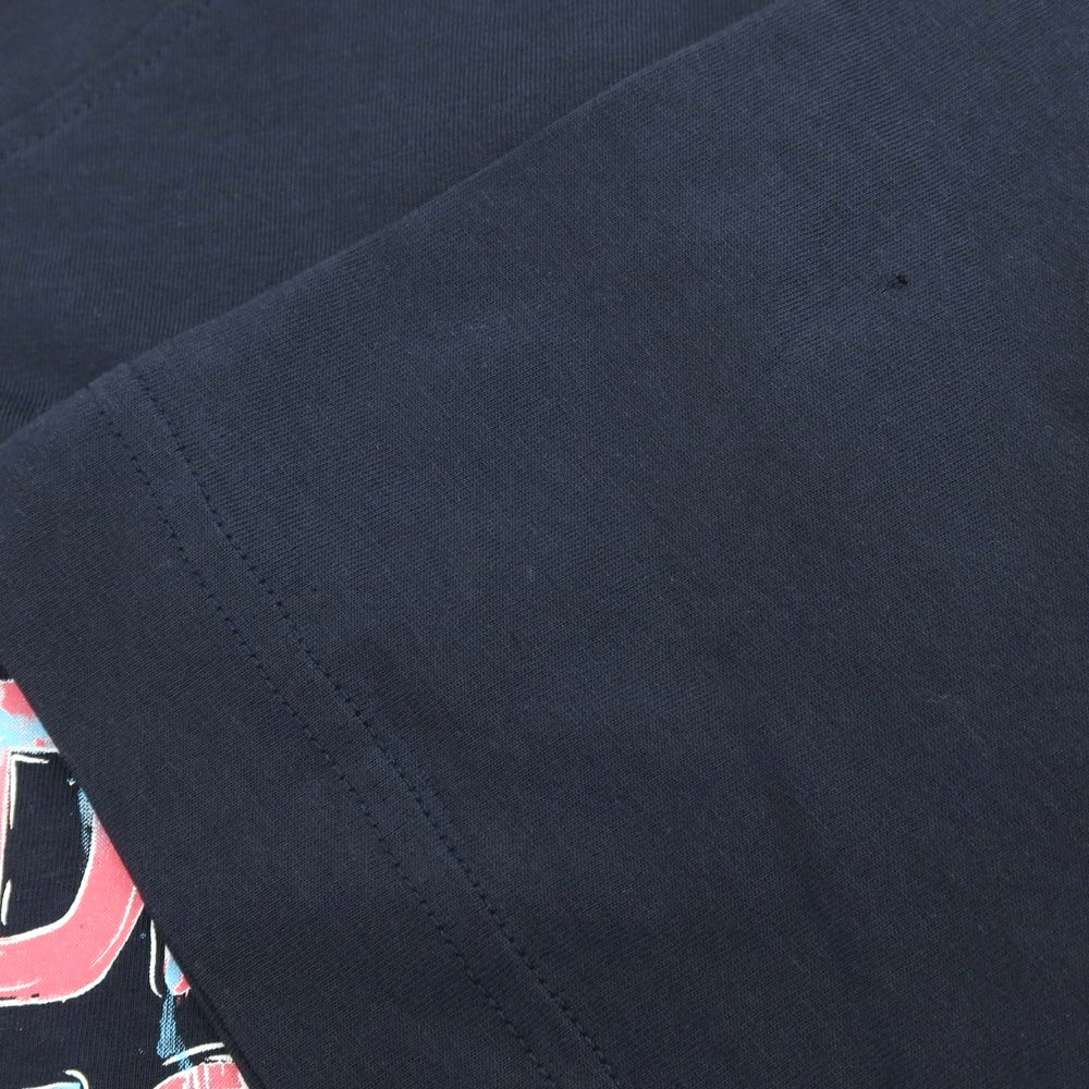 【新品アウトレット】ガウディ GAUDI コットン クルーネック 半袖Tシャツ ネイビー【 L 】【 状態ランクN- 】【 メンズ 】