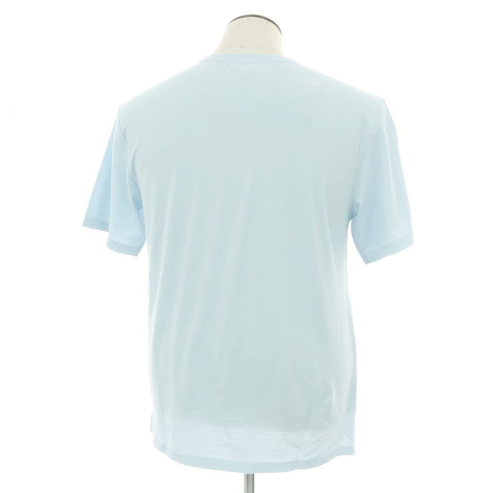 【新品】ガウディ GAUDI コットン クルーネック 半袖Tシャツ ライトブルー【 L 】【 状態ランクN 】【 メンズ 】