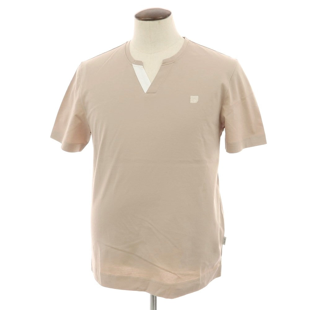 【新品】ガウディ GAUDI コットン 半袖Tシャツ ベージュ【 L 】【 状態ランクN 】【 メンズ 】