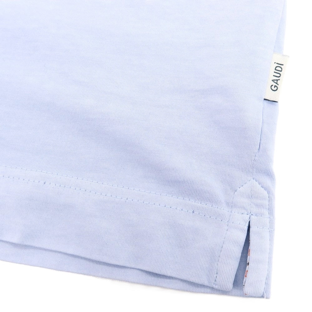 【新品】ガウディ GAUDI コットン 半袖Tシャツ ライトブルー【 L 】【 状態ランクN 】【 メンズ 】