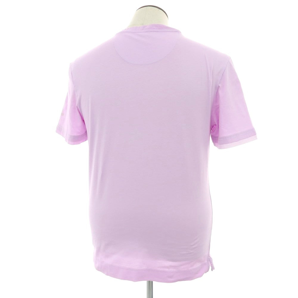 【新品アウトレット】ガウディ GAUDI コットン クルーネック ポケット 半袖Tシャツ ピンクラベンダー【 L 】【 状態ランクN- 】【 メンズ 】