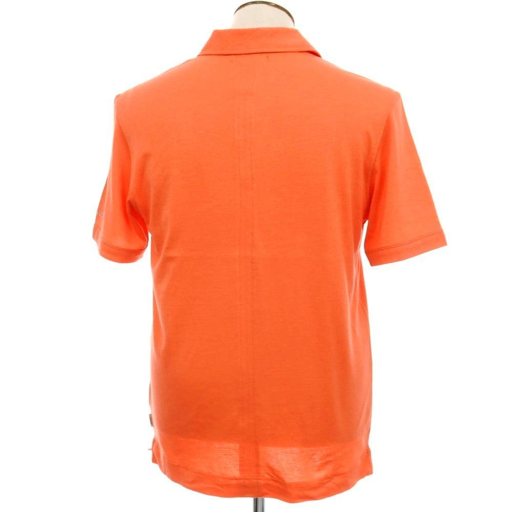 【新品】ガウディ GAUDI コットンモダール スキッパー 半袖ポロシャツ オレンジ【 L 】【 状態ランクN 】【 メンズ 】