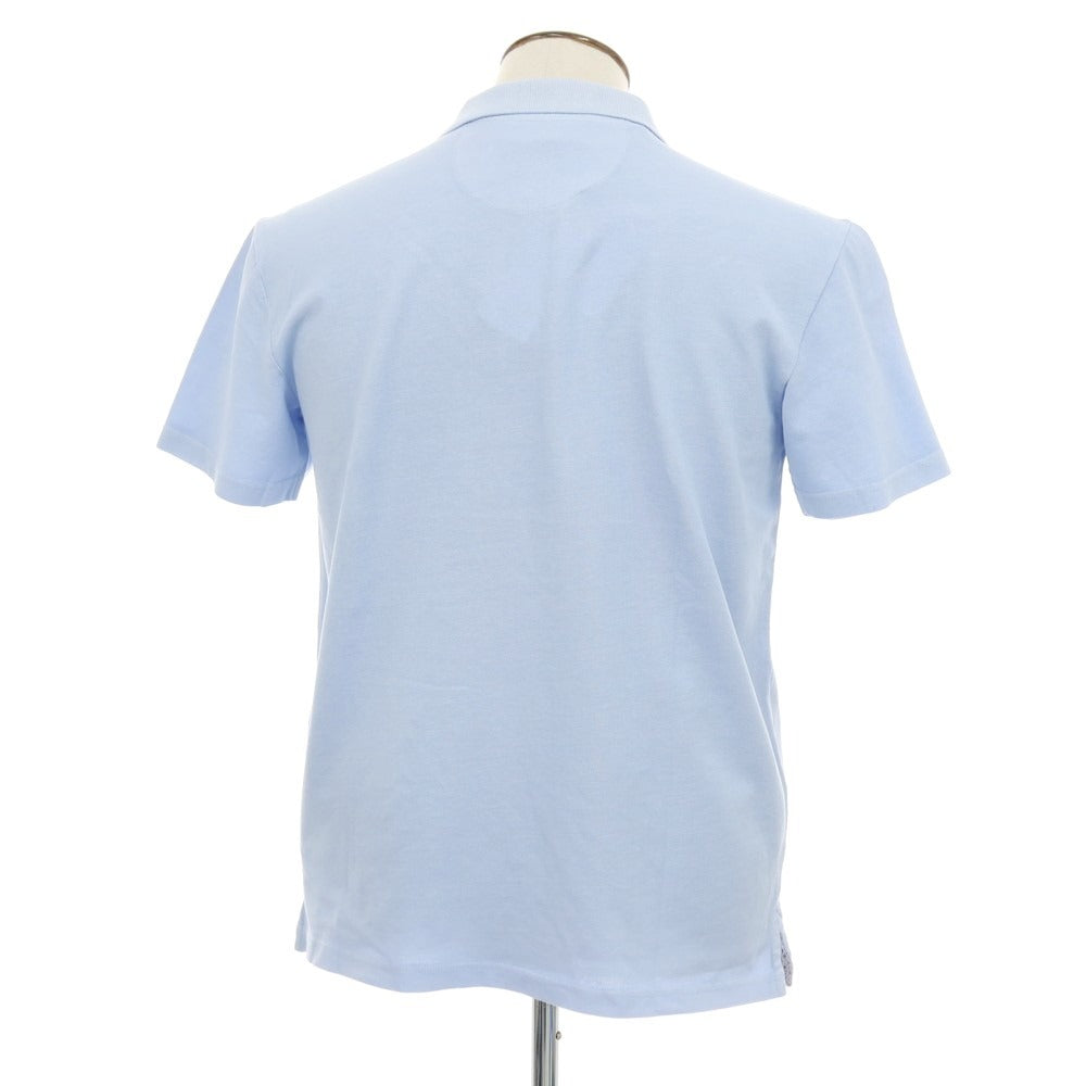 【新品】ガウディ GAUDI コットン 鹿の子 半袖ポロシャツ ライトブルー【 L 】【 状態ランクN 】【 メンズ 】
