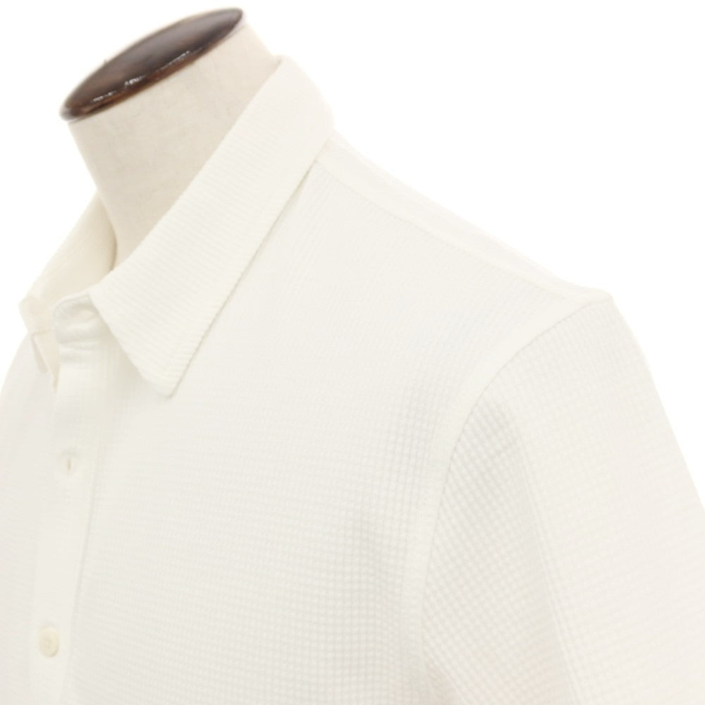 【新品】ガウディ GAUDI コットンポリエステル ジャージー ガウディテック レギュラーカラー 半袖シャツ ホワイト【サイズL】【 状態ランクN 】【 メンズ 】