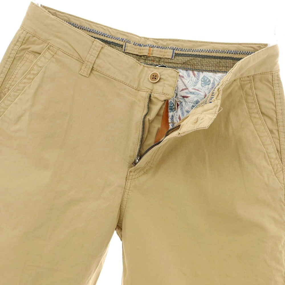 【新品】ガウディ GAUDI ストレッチ コットン ショートパンツ カーキベージュ【 48 】【 状態ランクN 】【 メンズ 】