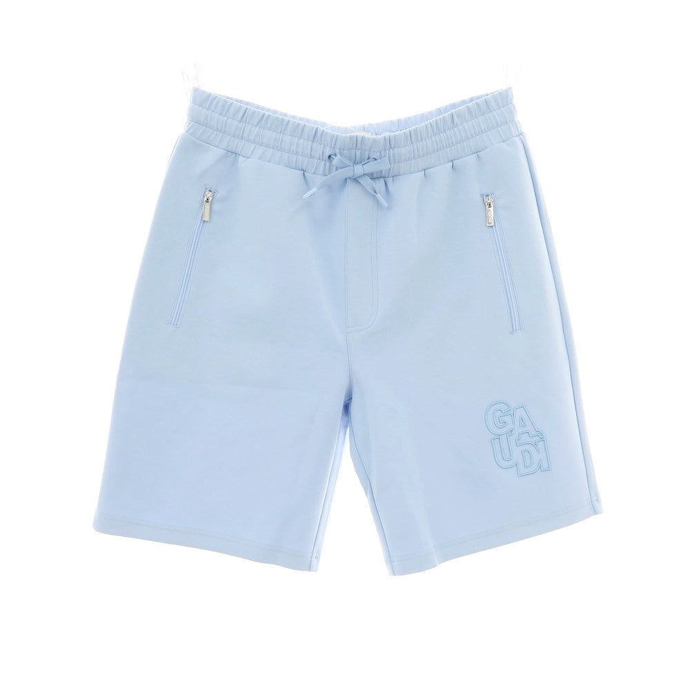 【新品】ガウディ GAUDI ストレッチ コットンポリエステル ショートパンツ ライトブルー【 L 】【 状態ランクN 】【 メンズ 】