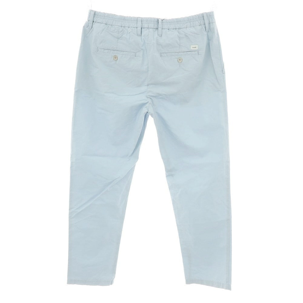 【新品】ガウディ GAUDI ストレッチ コットン イージースラックスパンツ サックス【 L 】【 状態ランクN 】【 メンズ 】