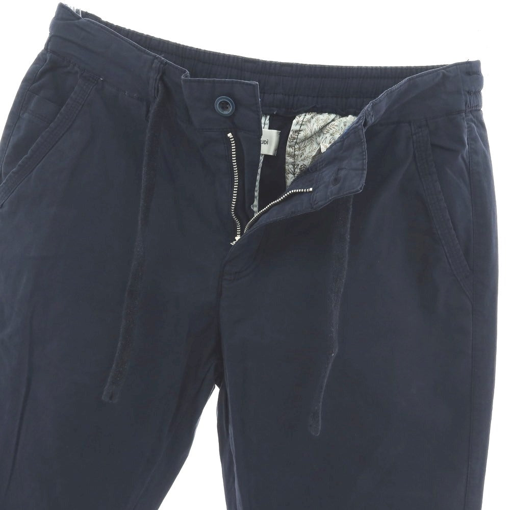 【新品】ガウディ GAUDI ストレッチ コットン イージースラックスパンツ ネイビー【 サイズL 】【 状態ランクN 】【 メンズ 】