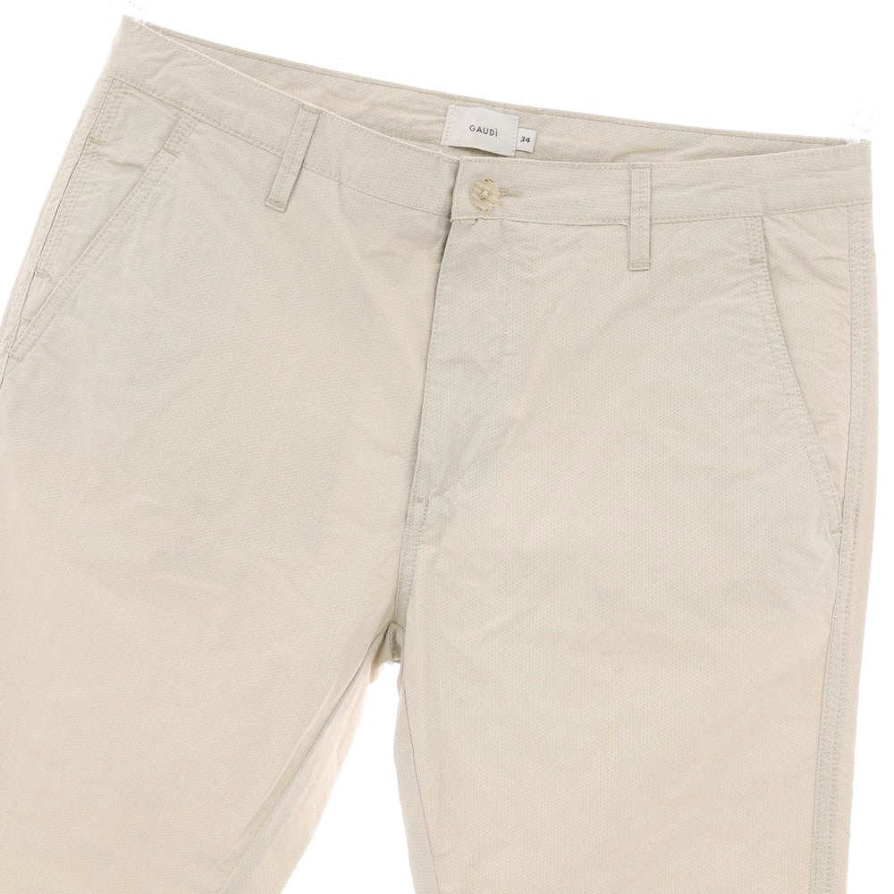 【新品アウトレット】ガウディ GAUDI ストレッチ コットン カジュアルスラックスパンツ ベージュ【 34 】【 状態ランクN- 】【 メンズ 】