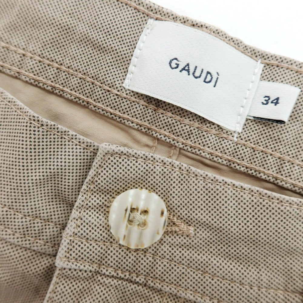 【新品】ガウディ GAUDI ストレッチ コットン 5ポケットパンツ アッシュブラウン【 34 】【 状態ランクN 】【 メンズ 】