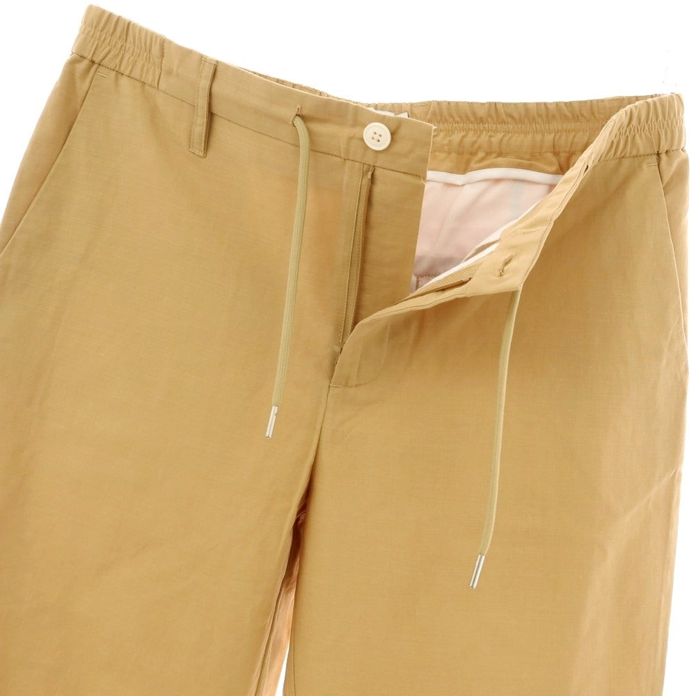 【新品】ガウディ GAUDI コットンリヨセル イージースラックスパンツ ベージュ【 L 】【 状態ランクN 】【 メンズ 】