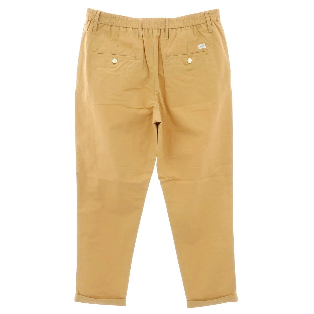 【新品】ガウディ GAUDI コットンリヨセル イージースラックスパンツ ベージュ【 L 】【 状態ランクN 】【 メンズ 】