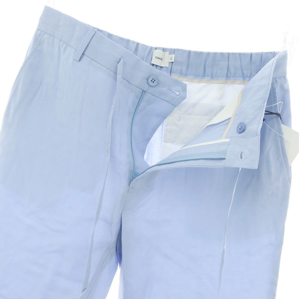 【新品】ガウディ GAUDI リヨセルリネンレーヨン イージースラックスパンツ ライトブルー【 L 】【 状態ランクN 】【 メンズ 】