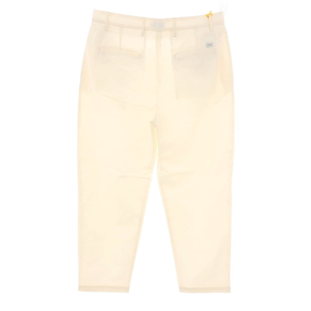 【新品アウトレット】ガウディ GAUDI コットンリヨセル カジュアルスラックスパンツ オフホワイト【 50 】【 状態ランクN- 】【 メンズ 】