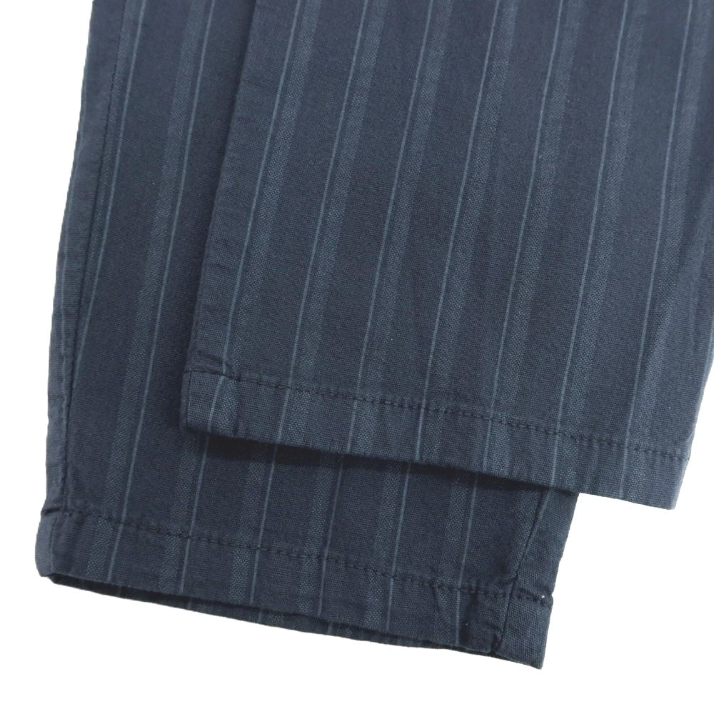 【新品】ガウディ GAUDI ストレッチ コットン ストライプ イージースラックスパンツ ネイビー【 M 】【 状態ランクN 】【 メンズ 】