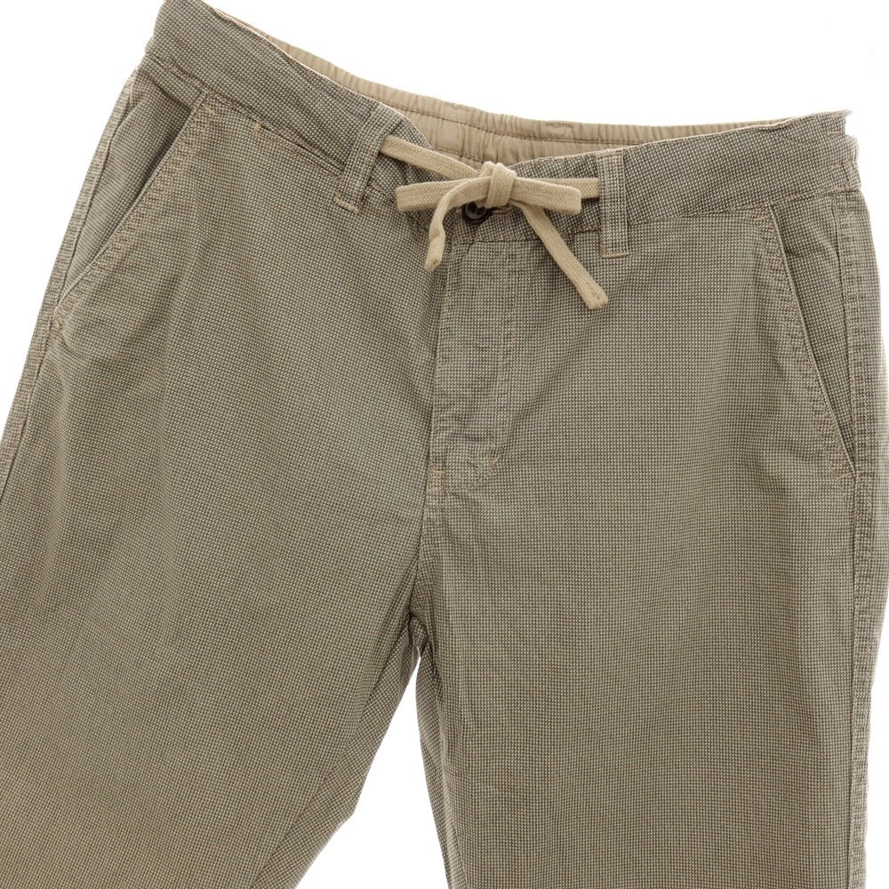 【新品】ガウディ GAUDI ストレッチ コットン イージスラックスパンツ ベージュxブラック【 M 】【 状態ランクN 】【 メンズ 】