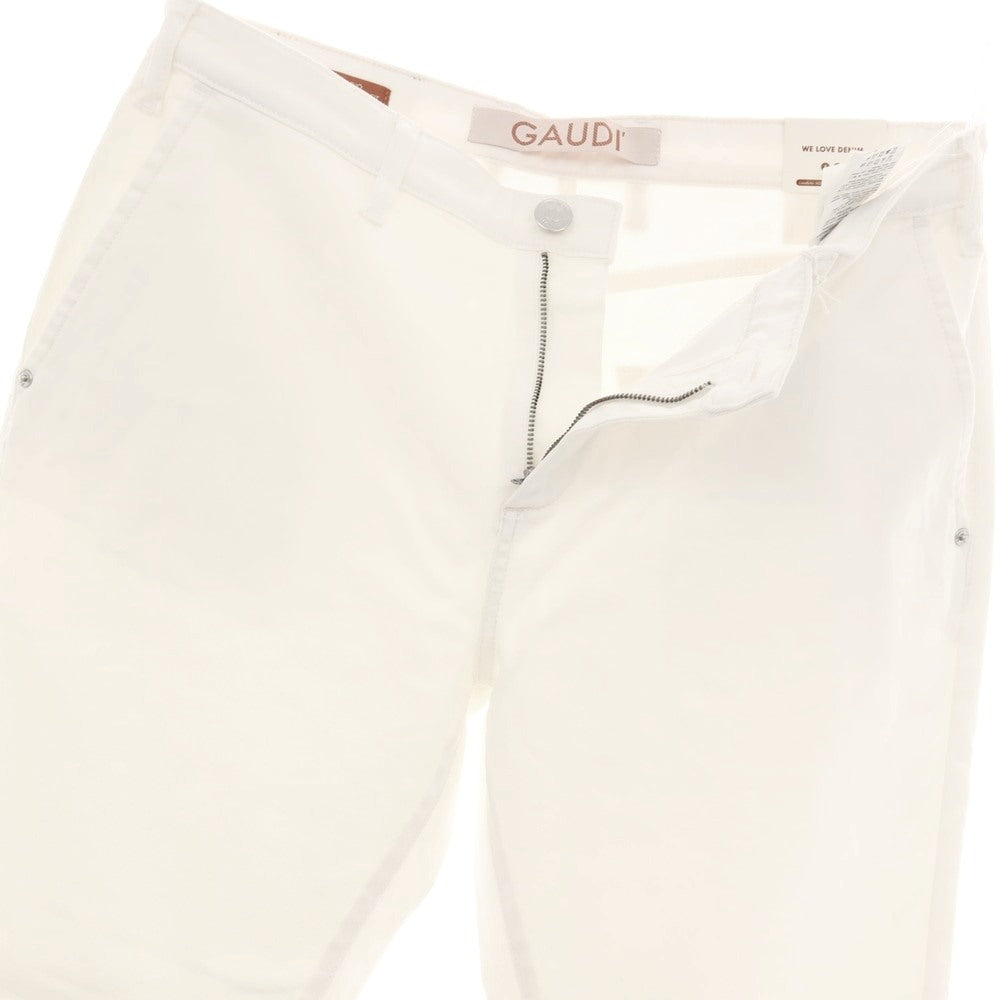 【新品アウトレット】ガウディ GAUDI JACK ストレッチ コットン カジュアルスラックスパンツ ホワイト【 34 】【 状態ランクN- 】【 メンズ 】
