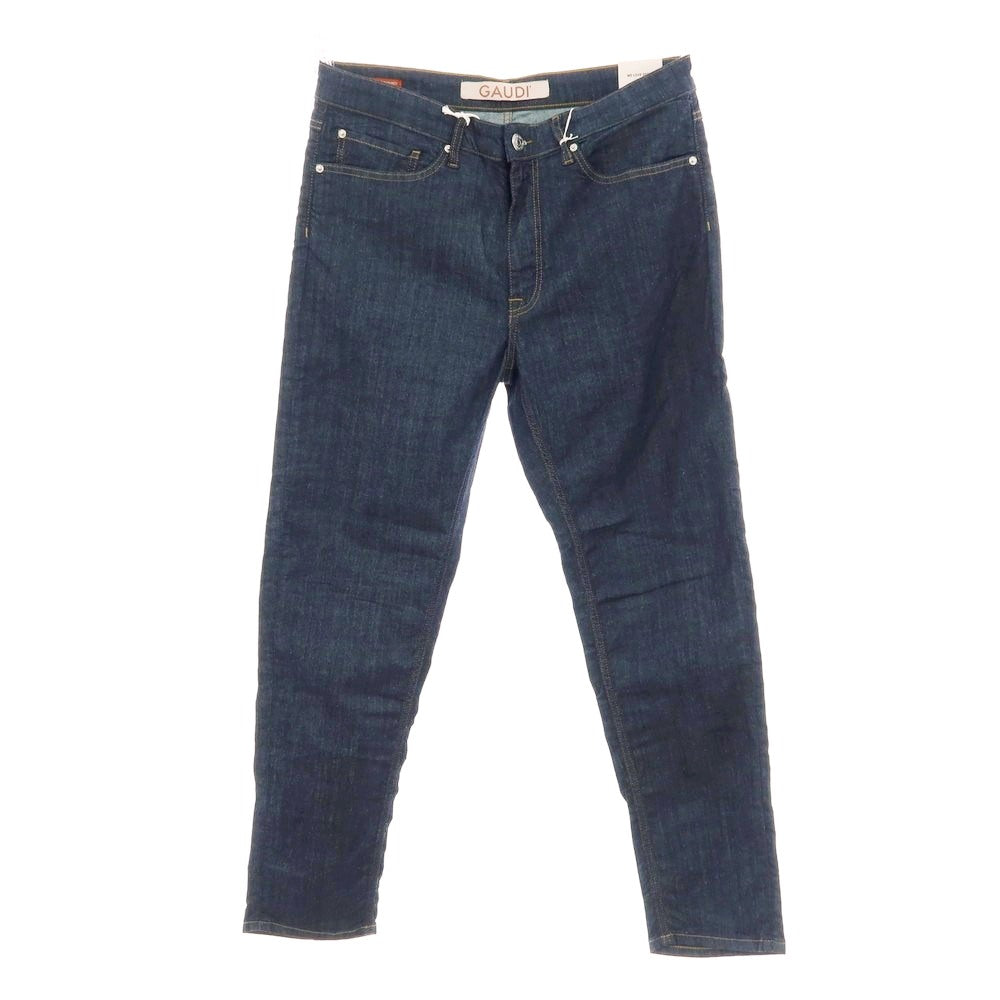 【新品】ガウディ GAUDI JEANS BRANDO ストレッチ コットン デニムパンツ ジーンズ ネイビー【 34 】【 状態ランクN 】【 メンズ 】