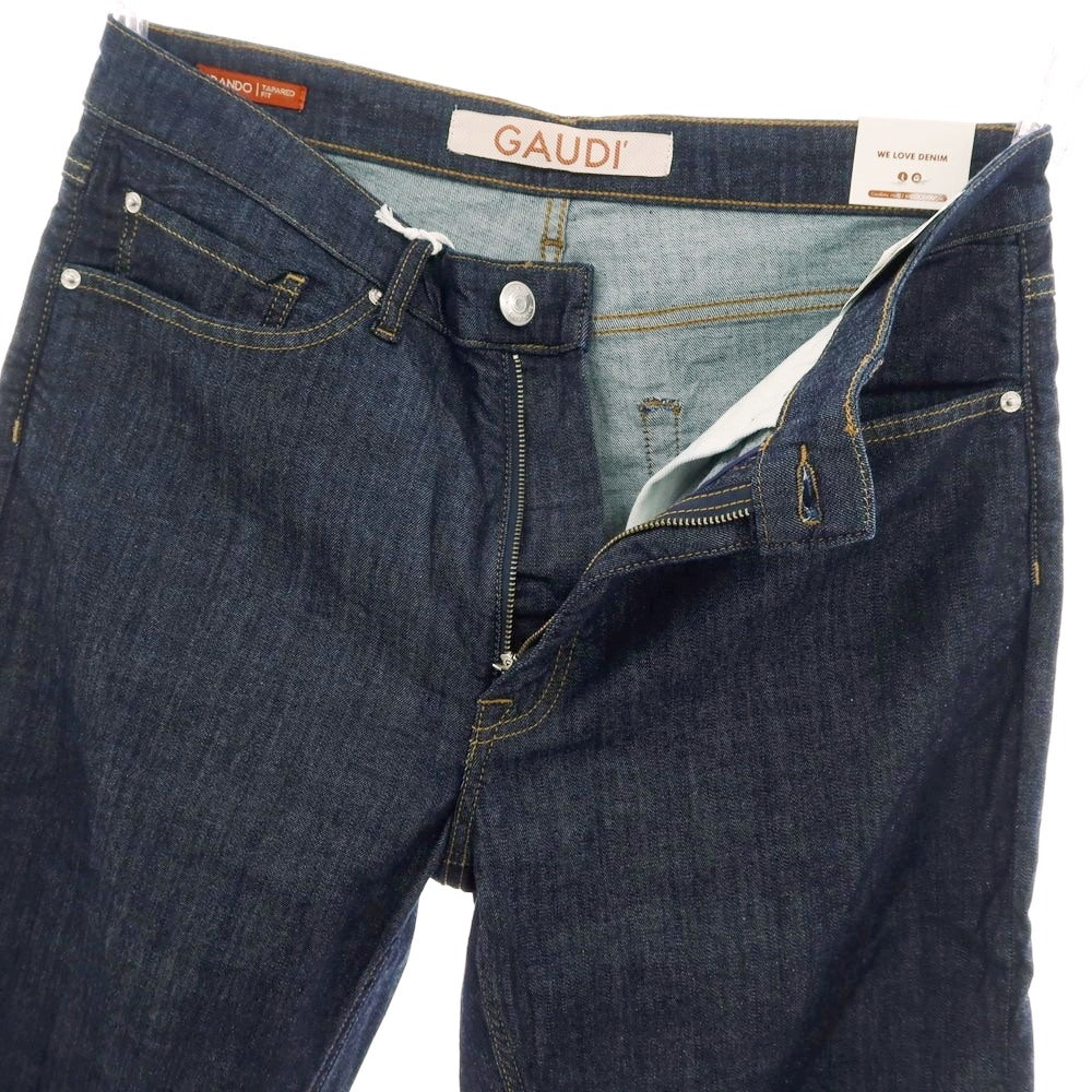 【新品】ガウディ GAUDI JEANS BRANDO ストレッチ コットン デニムパンツ ジーンズ ネイビー【 34 】【 状態ランクN 】【 メンズ 】