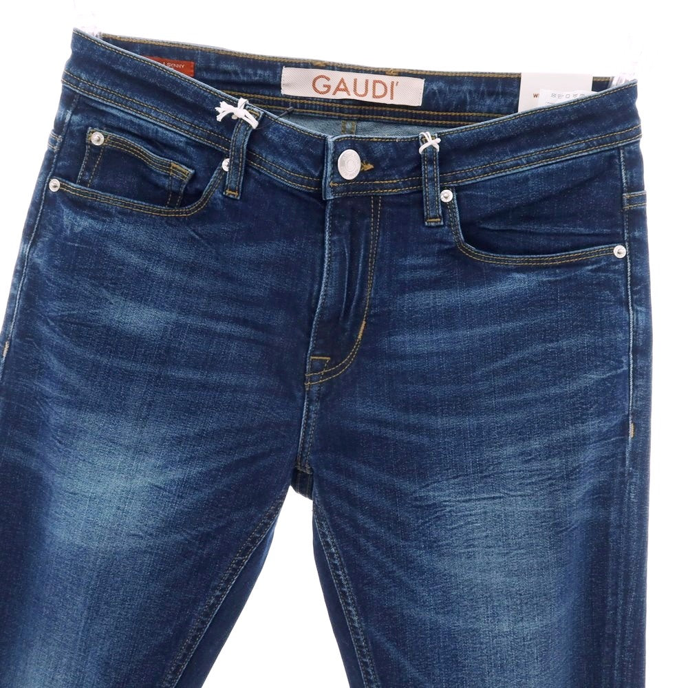 【新品】ガウディ GAUDI JEANS BRUCE ストレッチ コットン デニムパンツ ジーンズ ネイビー【 34 】【 状態ランクN 】【 メンズ 】