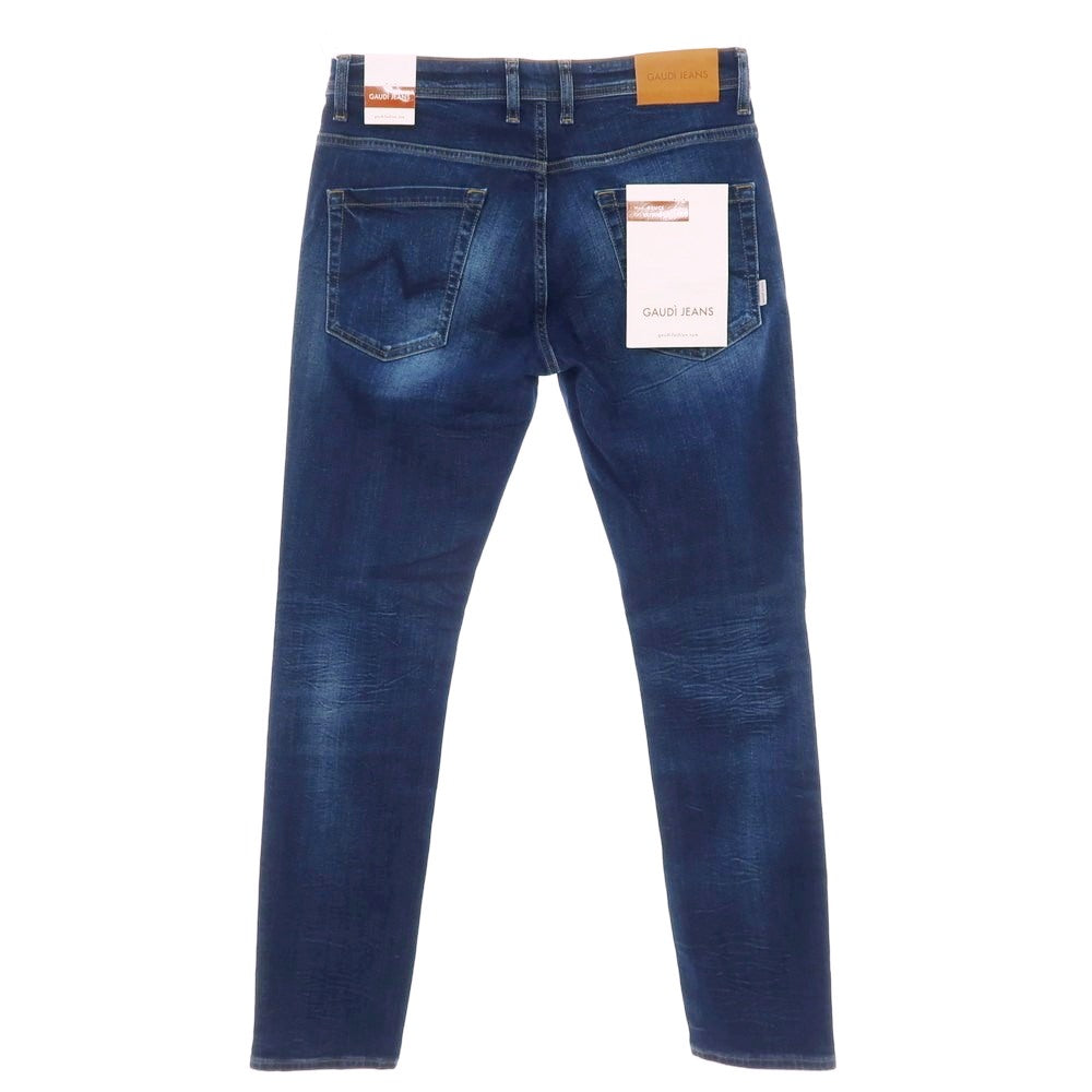 【新品】ガウディ GAUDI JEANS BRUCE ストレッチ コットン デニムパンツ ジーンズ ネイビー【 34 】【 状態ランクN 】【 メンズ 】