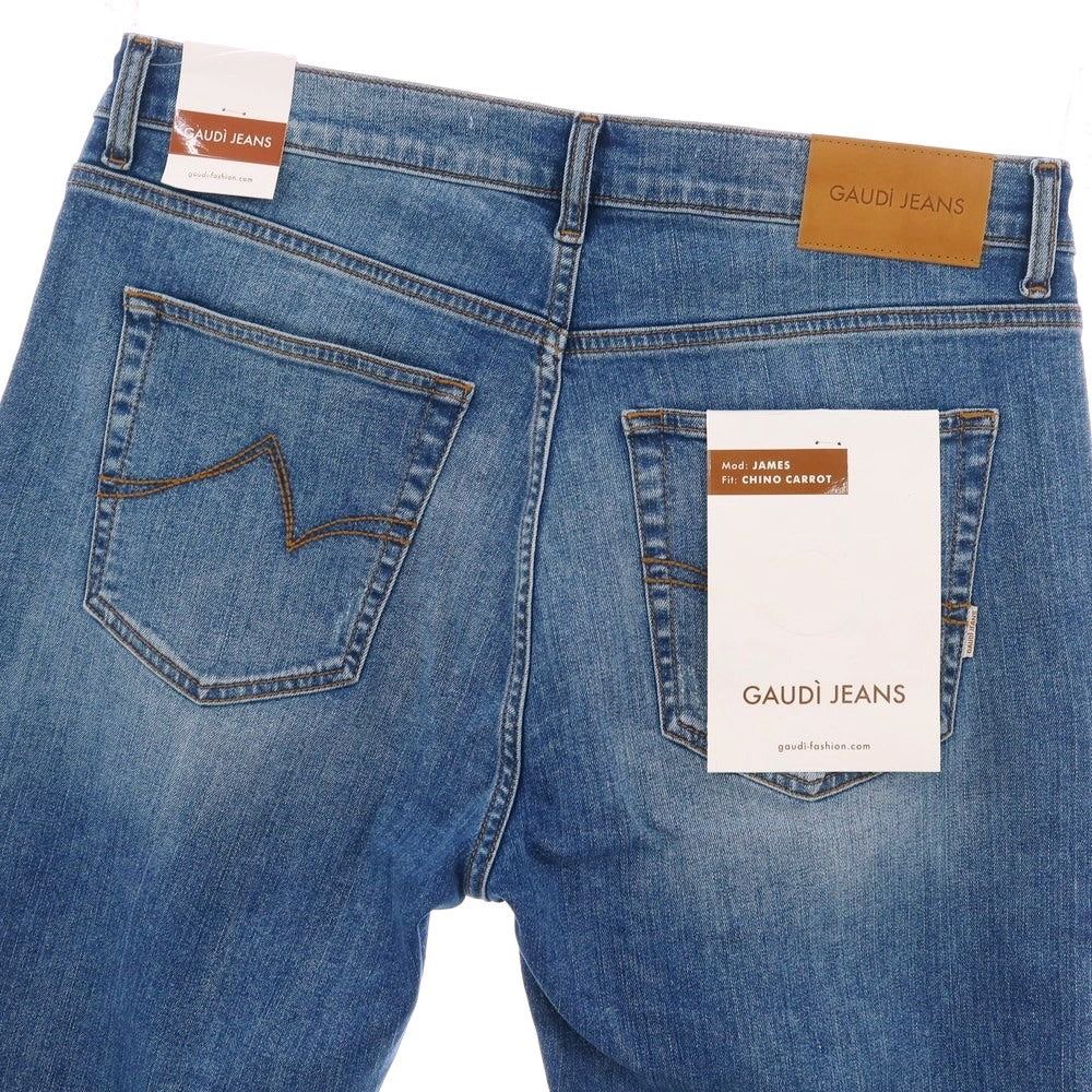 【新品】ガウディ GAUDI JEANS JAMES ストレッチ コットン デニムパンツ ジーンズ ブルー【 34 】【 状態ランクN 】【 メンズ 】