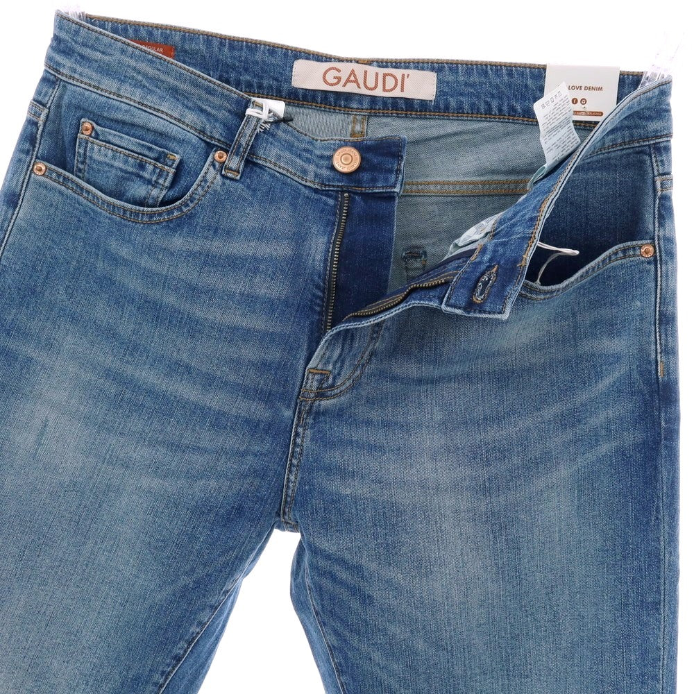 【新品】ガウディ GAUDI JEANS JUSTIN ストレッチ コットン デニムパンツ ジーンズ ブルー【 34 】【 状態ランクN 】【 メンズ 】