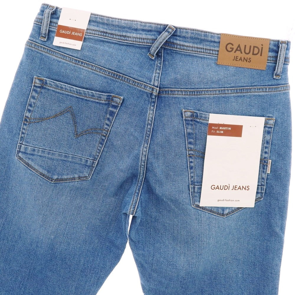 【新品】ガウディ GAUDI JEANS MARTIN ストレッチ コットン デニムパンツ ジーンズ ブルー【 34 】【 状態ランクN 】【 メンズ 】