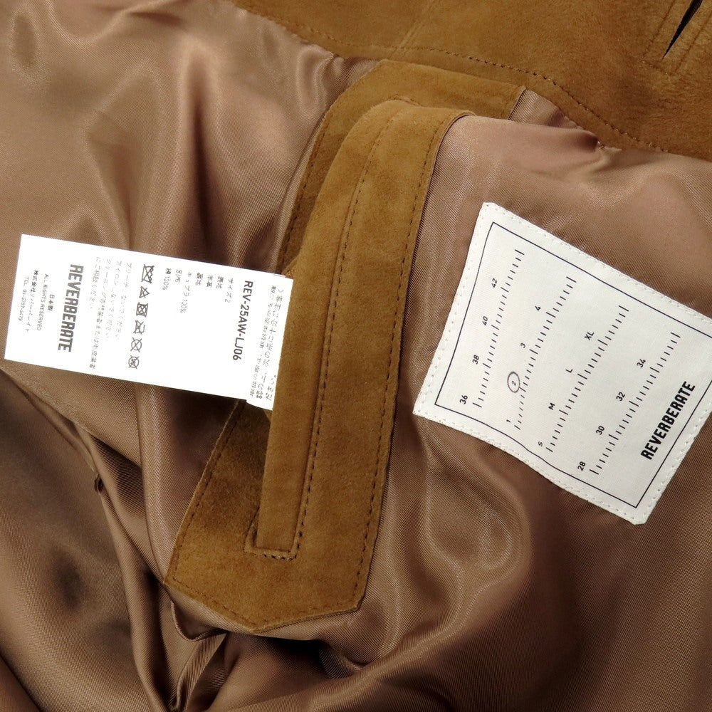 【中古】リバーバレイト REVERBERATE 2025年秋冬 ラムスエード レザーブルゾン ブラウン【 2 】【 状態ランクB 】【 メンズ 】