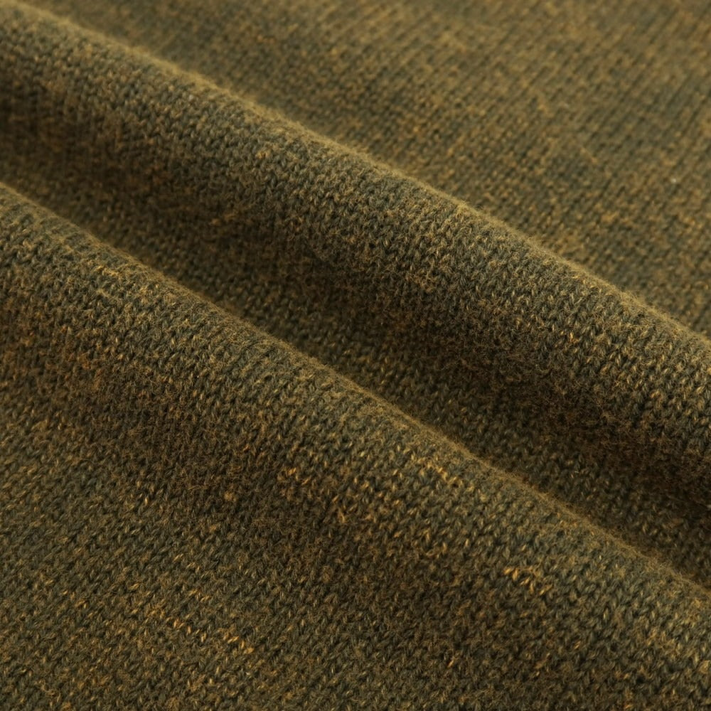 【中古】ヒロキツズキ HIROKI TSUZUKI 2025年秋冬 コットン系 Vネック プルオーバーニット カーキ【 F(M位) 】【 状態ランクA 】【 メンズ 】