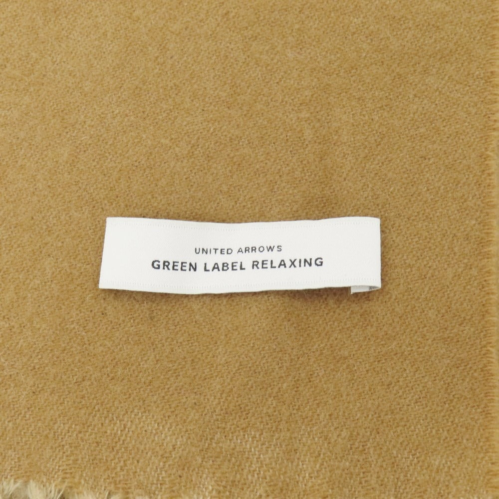 【中古】グリーンレーベルリラクシング green label relaxing ウール マフラー ベージュ【 状態ランクB 】【 メンズ 】