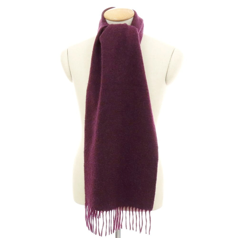 【中古】ビューティアンドユースユナイテッドアローズ BEAUTY&YOUTH UNITED ARROWS カシミヤ ダブルフェイス マフラー ダークパープルxダークグレー【 状態ランクB 】【 メンズ 】