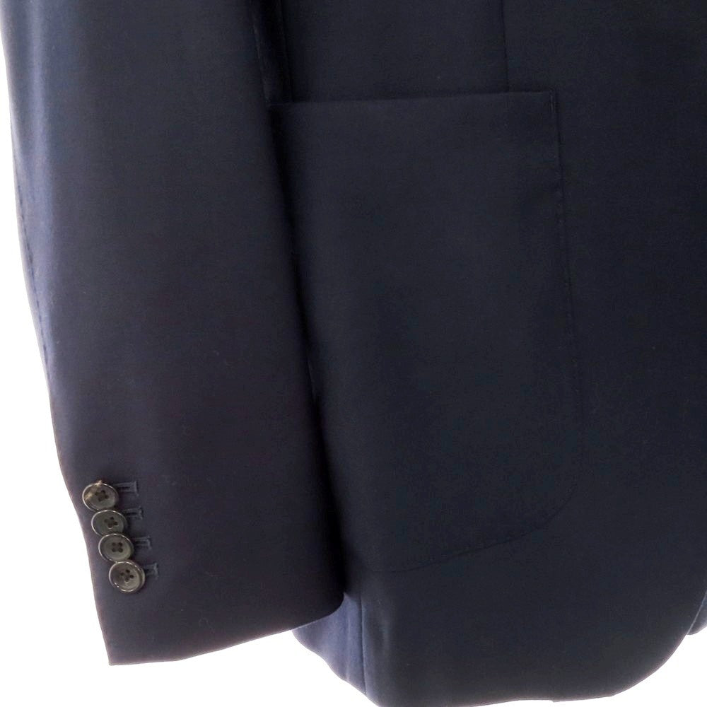 【中古】カミチャニスタ CAMICIANISTA SUPER130’S ウール 3B テーラードジャケット ネイビー【 S 】【 状態ランクC 】【 メンズ 】