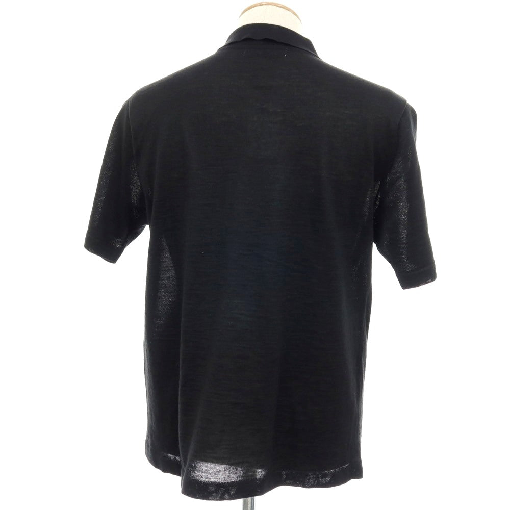 【中古】トゥモローランド TOMORROWLAND PILGRIM リネン 半袖 シャツニット ブラック【サイズS】【 状態ランクB 】【 メンズ 】