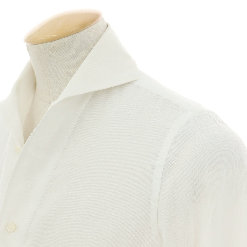 【中古】ジョバンニ イングレーゼ Giovanni Inglese コットン カッタウェイ ワンピースカラー ドレスシャツ ホワイト【 S 】【 状態ランクC 】【 メンズ 】