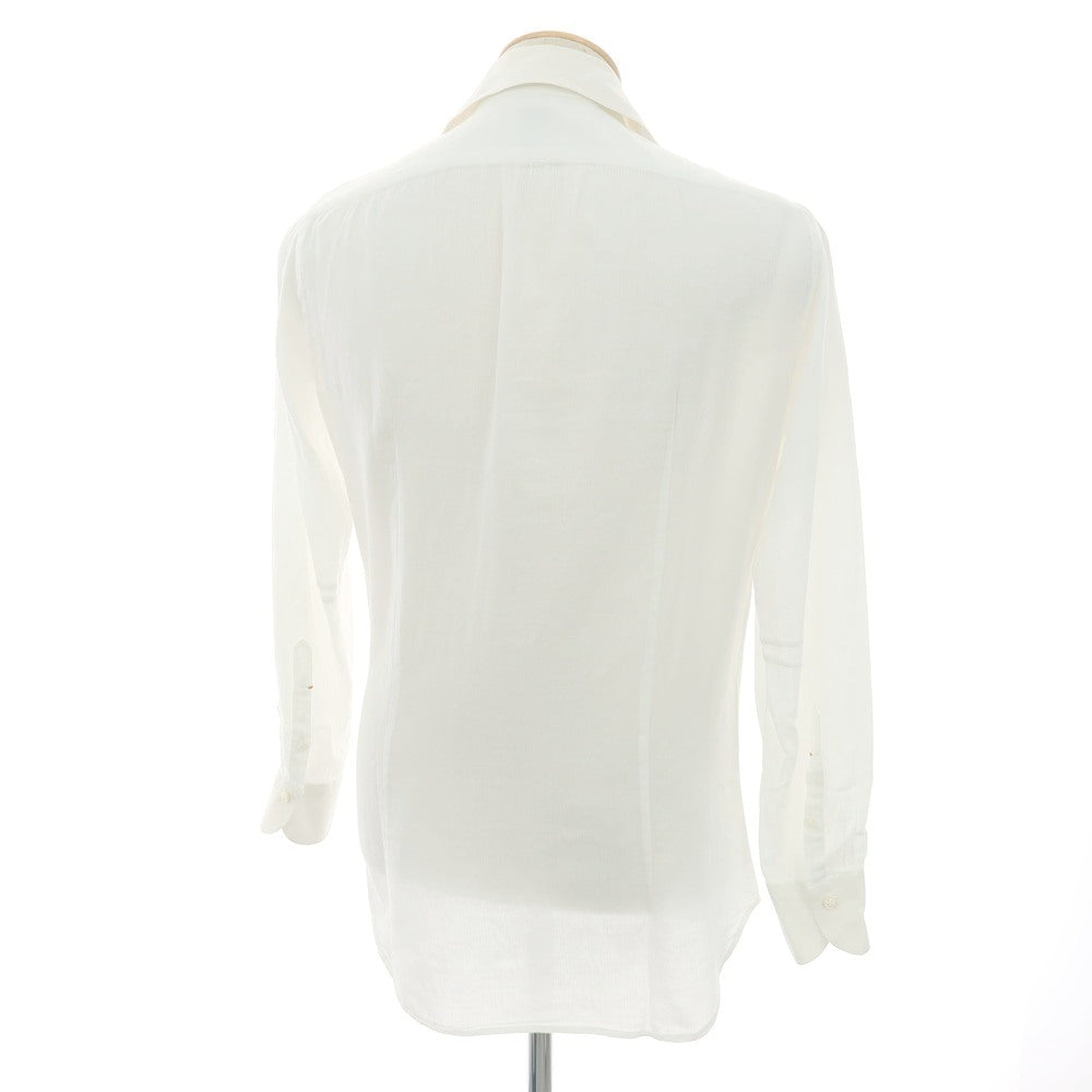 【中古】ジョバンニ イングレーゼ Giovanni Inglese コットン カッタウェイ ワンピースカラー ドレスシャツ ホワイト【 S 】【 状態ランクC 】【 メンズ 】