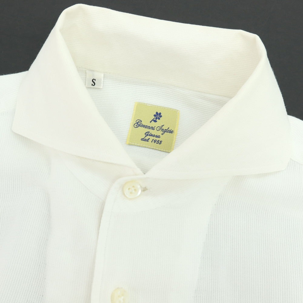 【中古】ジョバンニ イングレーゼ Giovanni Inglese コットン カッタウェイ ワンピースカラー ドレスシャツ ホワイト【 S 】【 状態ランクC 】【 メンズ 】