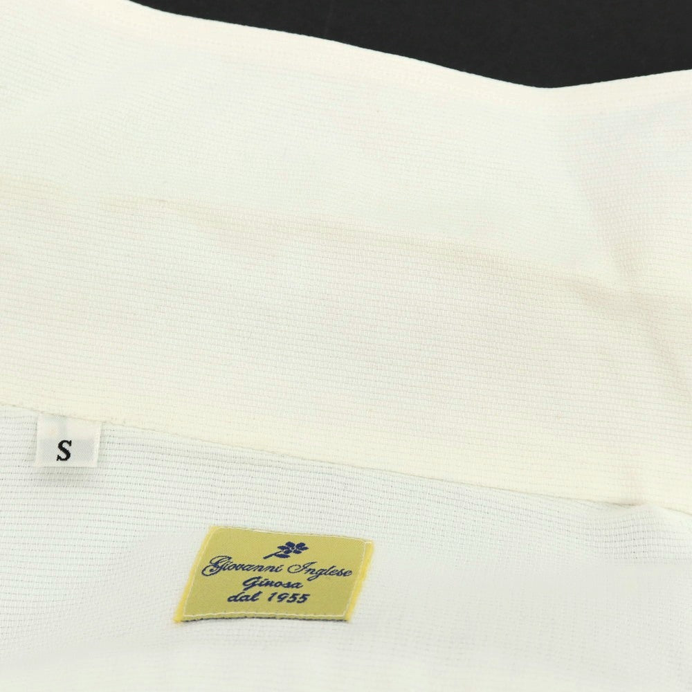【中古】ジョバンニ イングレーゼ Giovanni Inglese コットン カッタウェイ ワンピースカラー ドレスシャツ ホワイト【 S 】【 状態ランクC 】【 メンズ 】