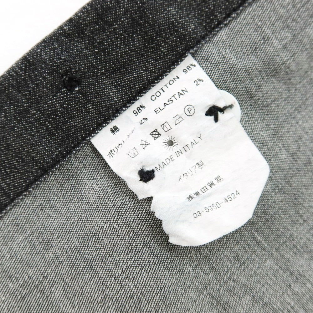 【中古】ジャンネット giannetto WASHING DIVISION ストレッチ コットン ホリゾンタルカラー カジュアルシャツ グレーブラック【 38 】【 状態ランクB 】【 メンズ 】