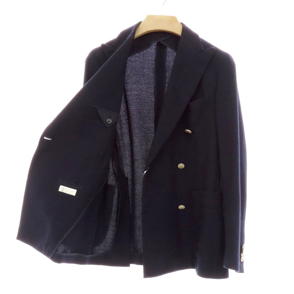 【中古】タリアトーレ TAGLIATORE ウールカシミヤ ダブル6B テーラードジャケット ネイビー【 44 】【 状態ランクC 】【 メンズ 】