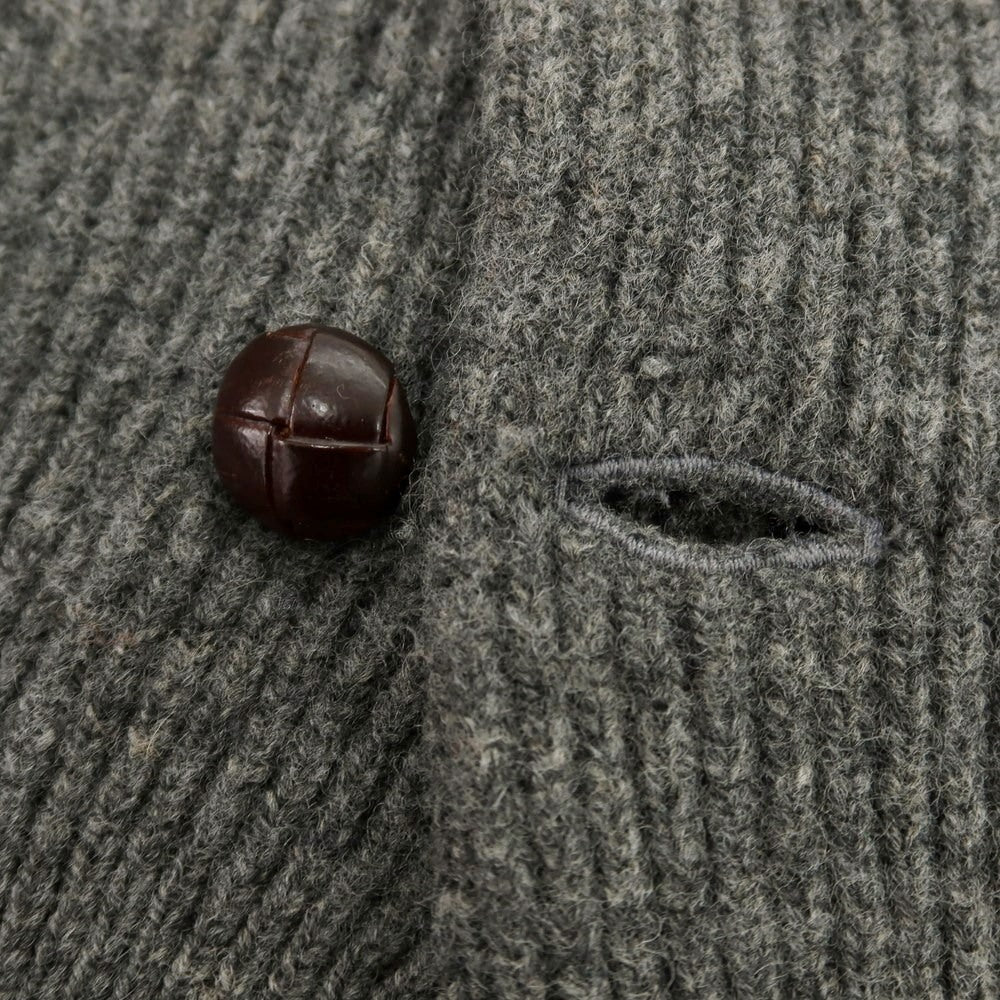 【中古】ウィリアムロッキー WILLIAM LOCKIE BEAMS PLUS別注 ウール ショールカラー カーディガン グレー【 XS 】【 状態ランクC 】【 メンズ 】