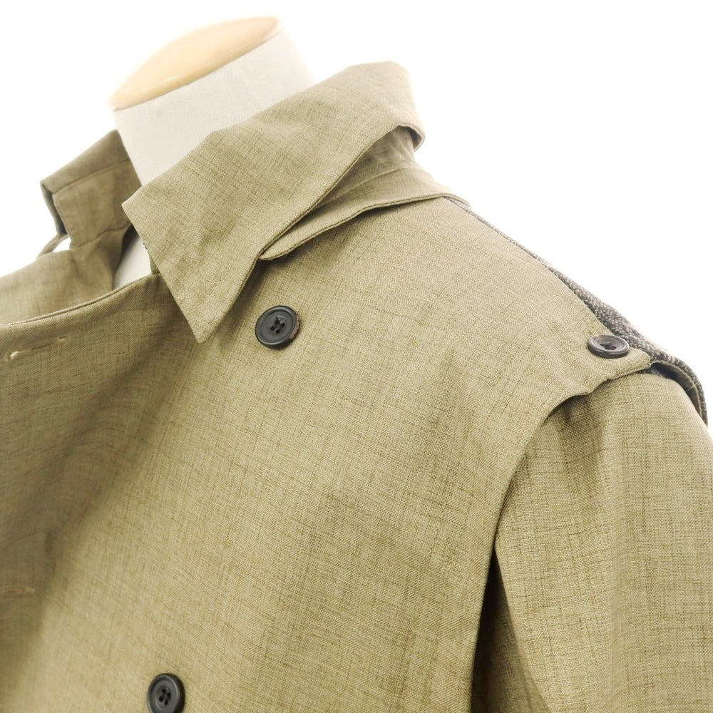 【中古】ノルウェージャンレイン Norwegian Rain MAYFAIR ポリエステル トレンチコート カーキxブラウン【 XS 】【 状態ランクB 】【 メンズ 】