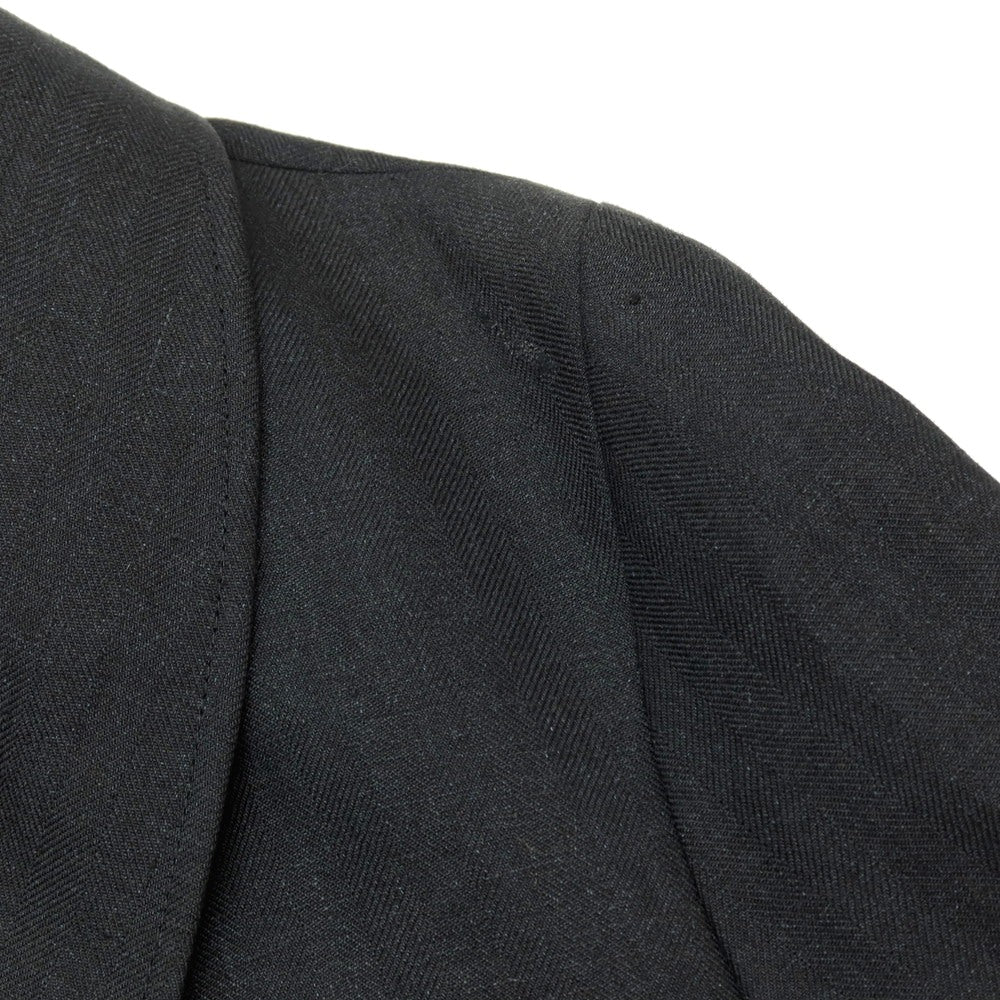 【中古】ティーマイケル T-MICHAEL LEON SHAWL リネン ヘリンボーン織り ショールカラー 1B カジュアルジャケット ブラック【サイズ48】【 状態ランクB 】【 メンズ 】