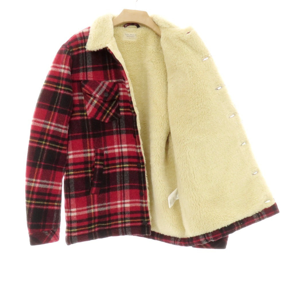【中古】ヌーディージーンズ Nudie Jeans ウールナイロン チェック ランバージャケット レッドxブラック【 L 】【 状態ランクB 】【 メンズ 】
