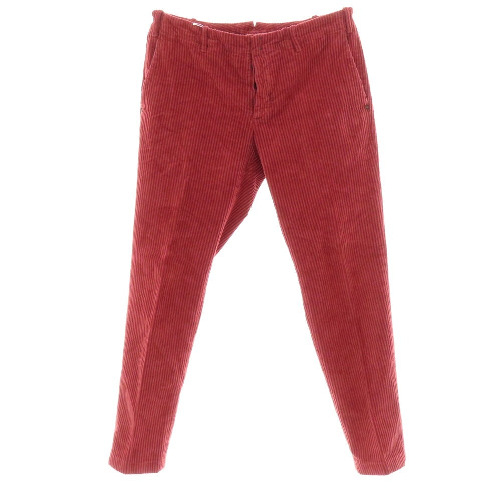 【中古】インコテックス INCOTEX ストレッチ コットン 太畝 コーデュロイパンツ レッド【 48 】【 状態ランクC 】【 メンズ 】