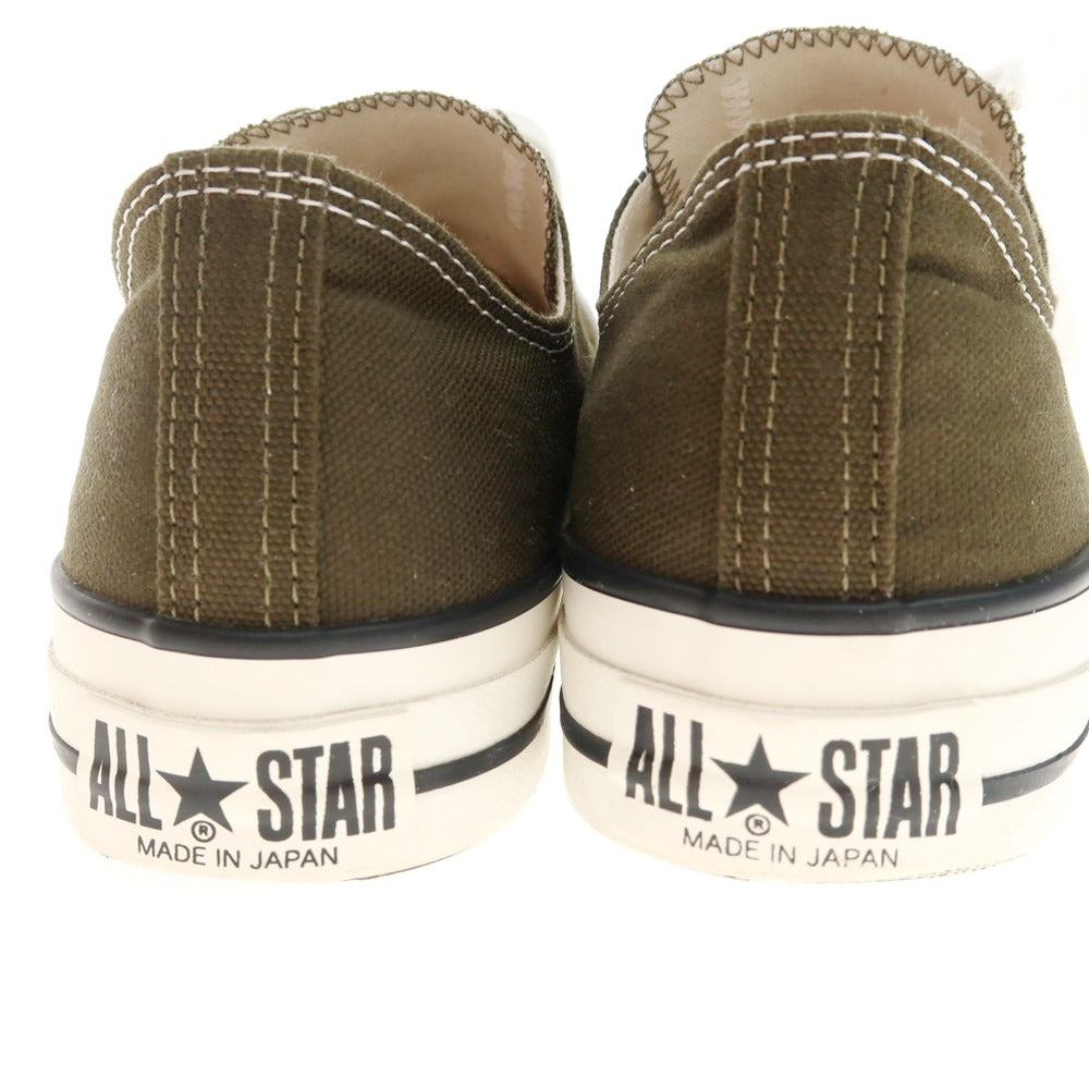【中古】コンバース CONVERSE MADE IN JAPAN オールスターLow スニーカー カーキ【 26.5 】【 状態ランクB 】【 メンズ 】