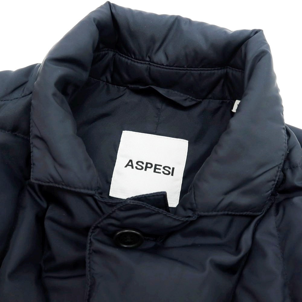 【中古】アスペジ ASPESI ナイロン ダウンコート ネイビー【 XS 】【 状態ランクC 】【 メンズ 】