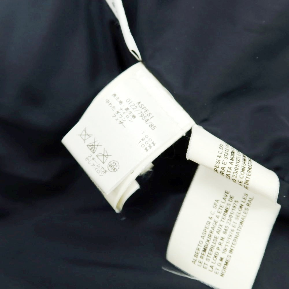【中古】アスペジ ASPESI ナイロン ダウンコート ネイビー【 XS 】【 状態ランクC 】【 メンズ 】