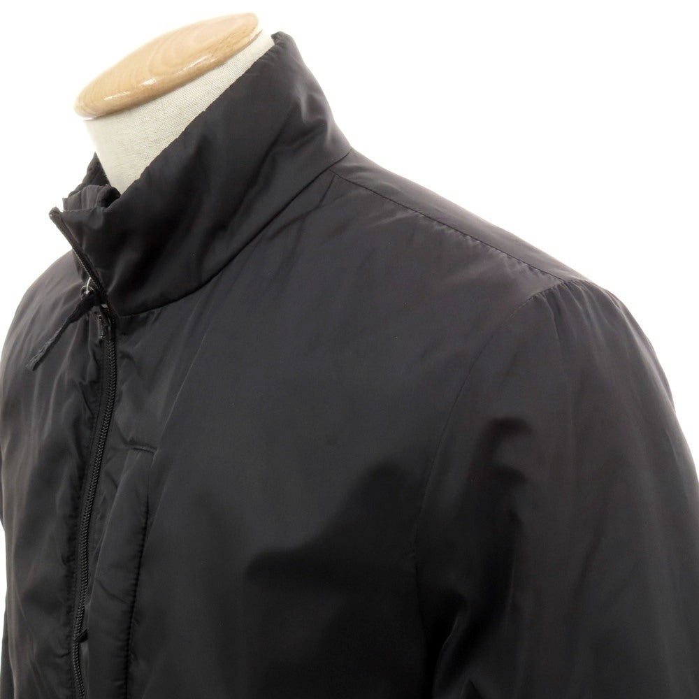 【中古】アスペジ ASPESI ナイロン スタンドカラー ダブルジップ 中綿ブルゾン ブラック【 XS 】【 状態ランクC 】【 メンズ 】